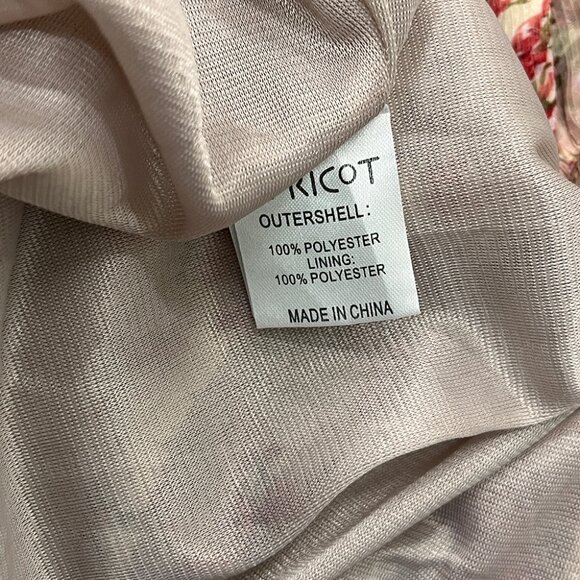 Apricot Ruffle Neck Floral Tank Top Boho Summer Chic - Picture 5 of 5